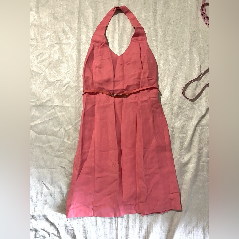 Ann Taylor Coral Halter Mini Dress